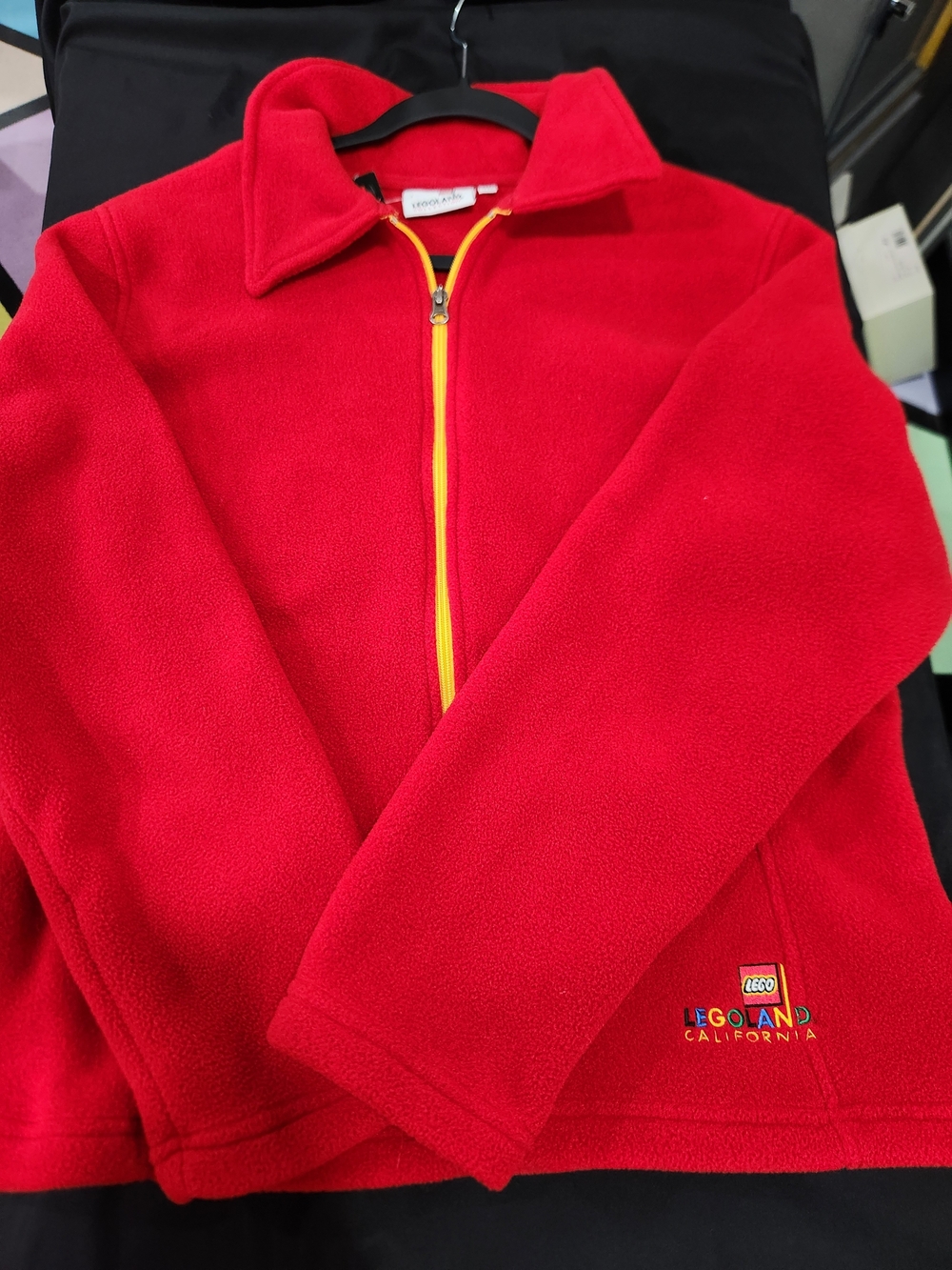 Y2K LEGO Red FULL Zip-Front Fleece Jacket - Legoland California